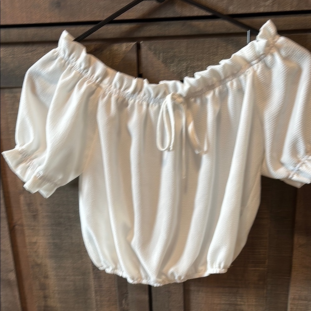 Elegant White Off-Shoulder Top